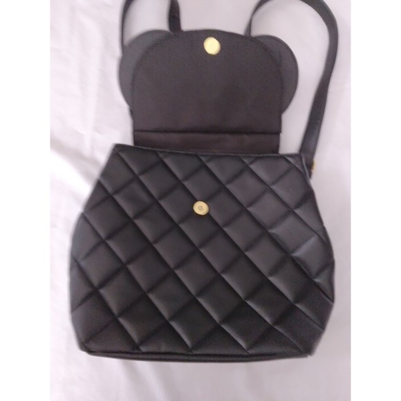 Dani by Danielle Nicole Disney Minnie Mouse Black Quilted Red Bow Backpack - Picture 3 of 9